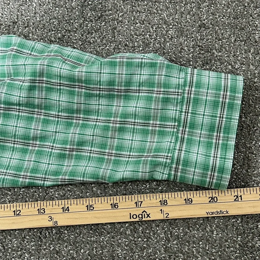 Duluth Trading Armachillo Cooling Shirt Men's Large NWT Green Plaid Long Sleeve - Picture 9 of 9
